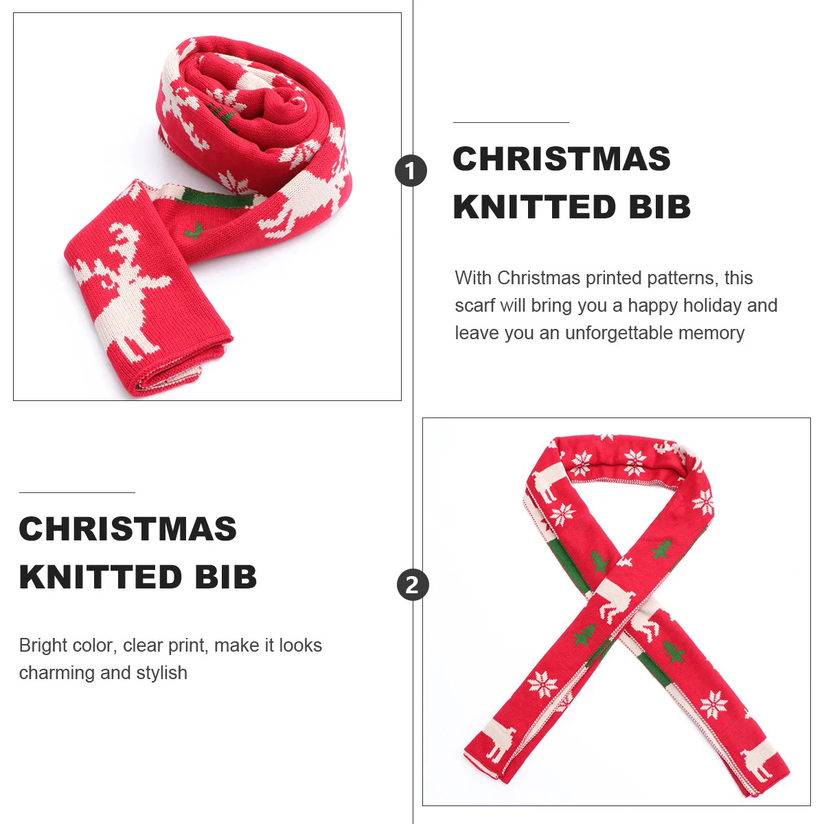 

1 шт. зимний теплый шарф из акриловых волокон вязаная шаль с рождественским принтом праздничный подарок теплый шейный платок прекрасный рождественский шарф