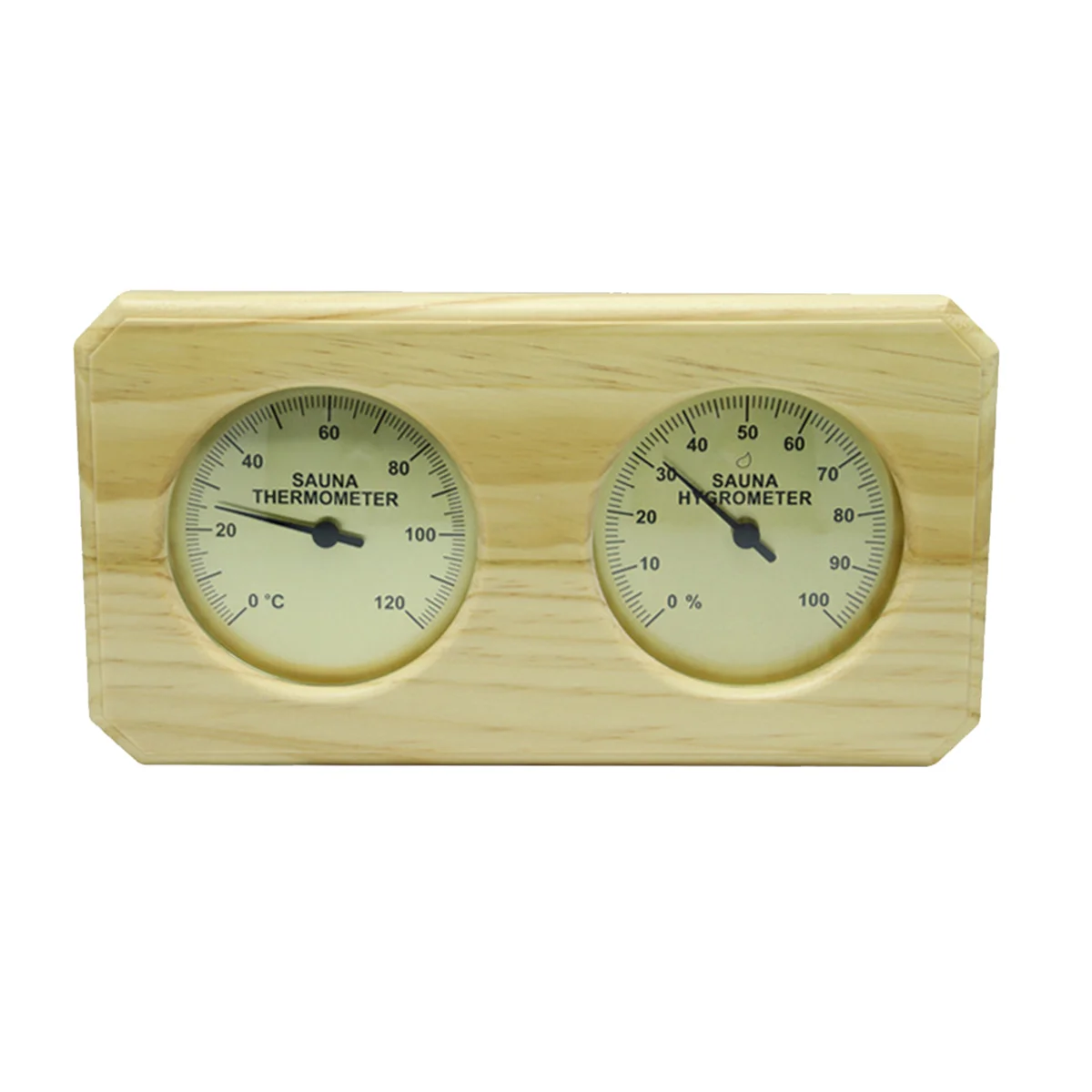 Sauna Thermometer Fahrenheit Hygrometer Gauge 2In1 Indoor Home Sauna Thermostat,for Traditional Sauna,Barrel or Outside