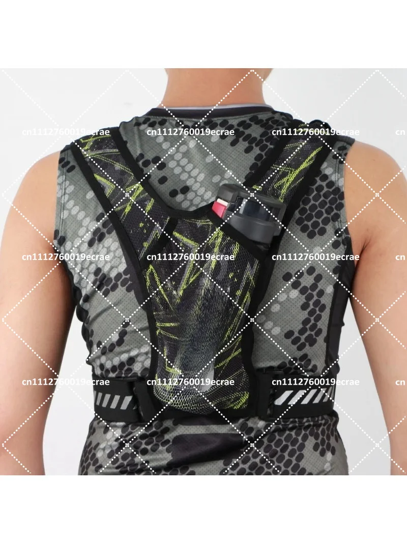 Reflective Running Vest Breathable with Phone Holder Bag for Men Women High Visibility Safety Strip