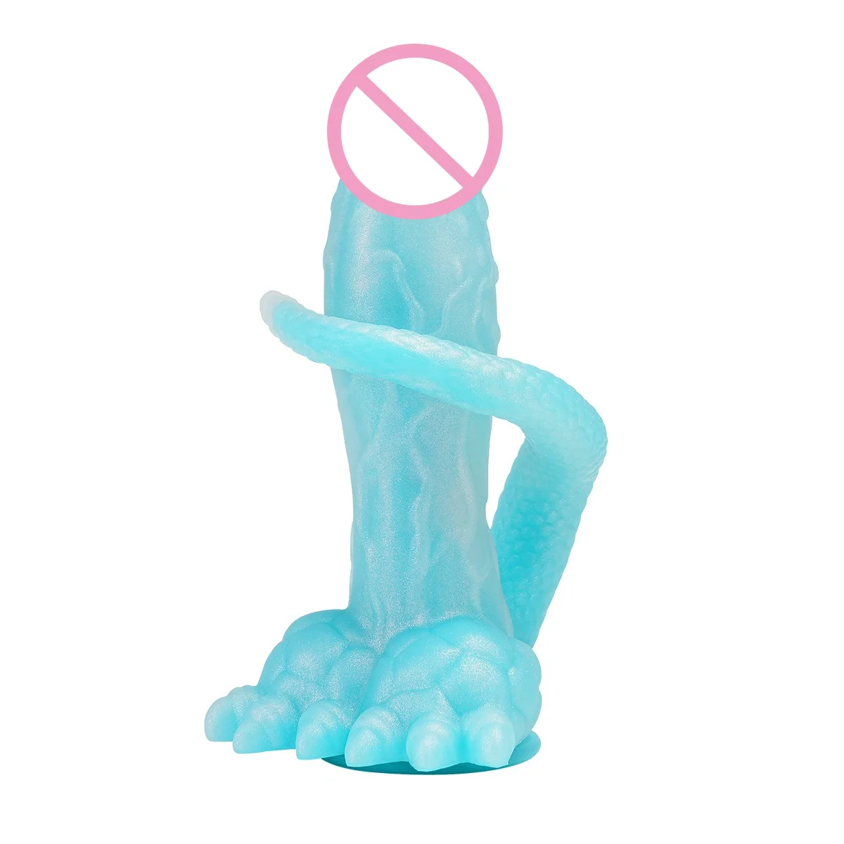Vibrating Thrusting Dildo, Fantasy Dragon Anal Dildo, Flexible Bendable Monster Dildo for Men with Textured Tail and Wide Base