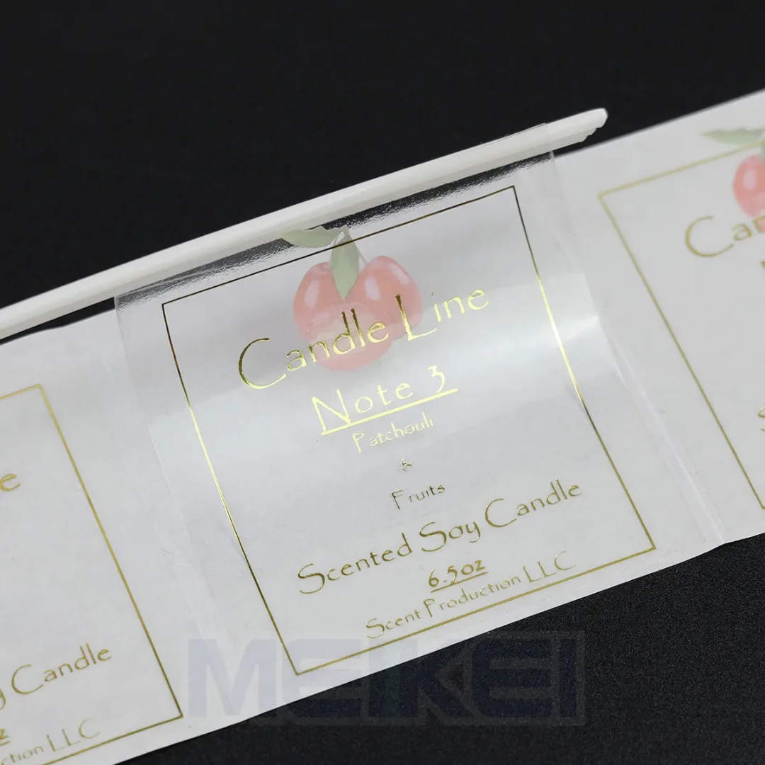 Custom glossy waterproof PVC labels, transparent crystal stickers (for bottle packaging), and transparent vinyl gold foil labels