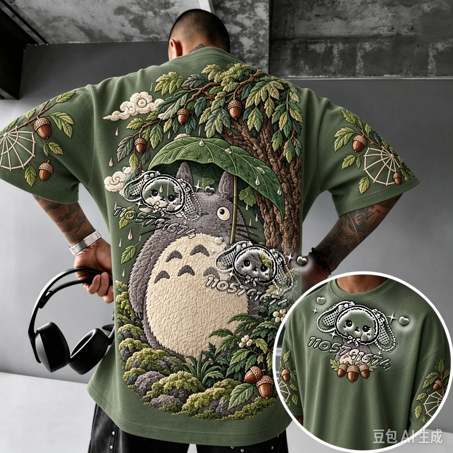 26/27 New Anime Totoro No-Face Print T-Shirt Fan Collection Unisex Streetwear Top FamilyMatching