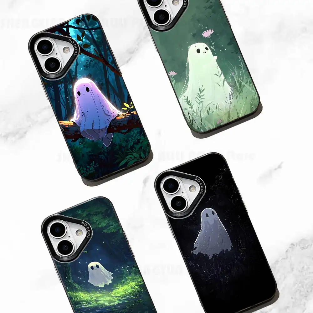 

Cut Ghost Art Phone Case For IPhone 17 16e 16 15 14 13 12 Pro Max X XR XS MAX Back Cover