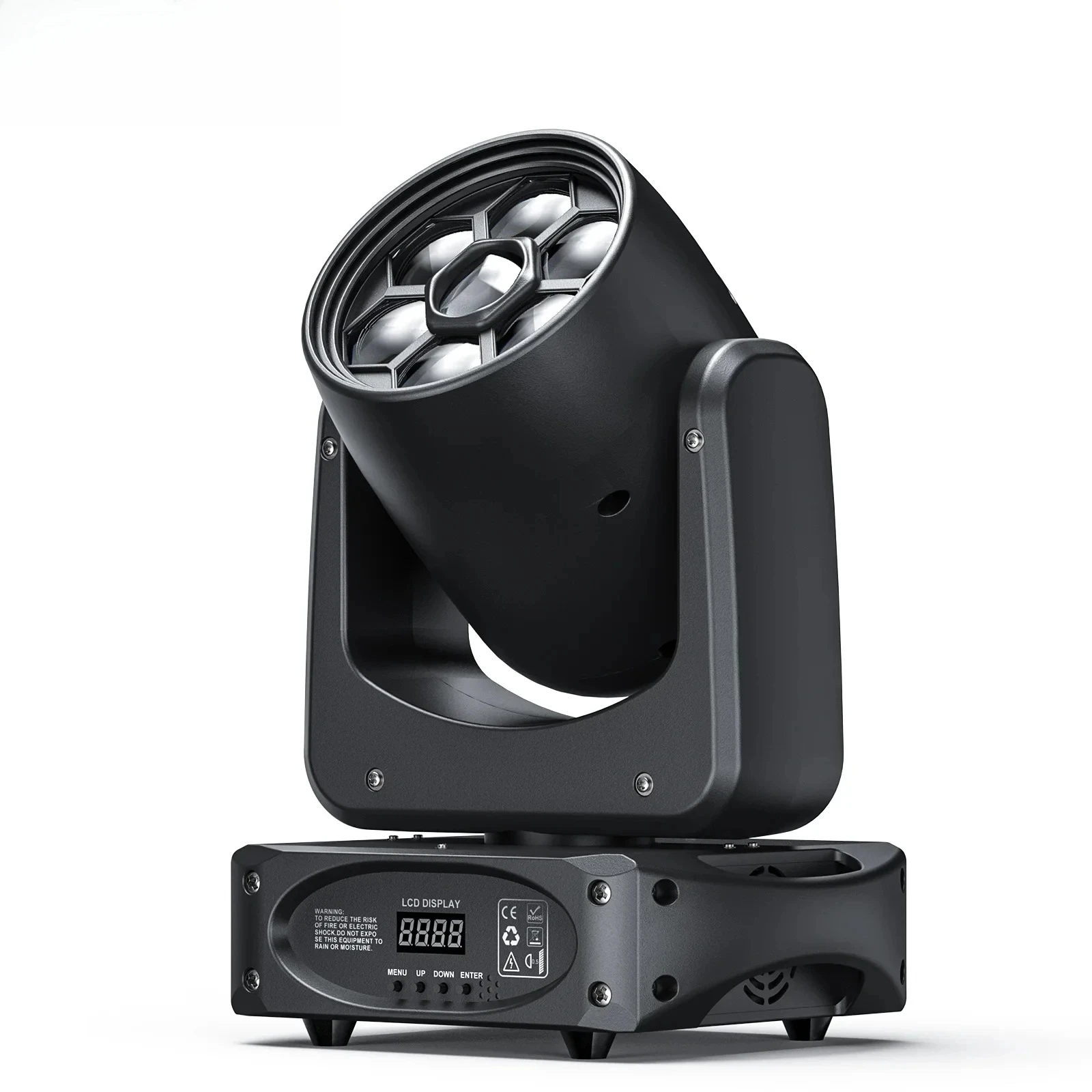 

2 шт. профессиональные 150 Вт светильники с подвижной головкой в виде пчелиного глаза RGBW Gobos сценические огни DMX512 Control DJ Lights для дискотеки, вечеринки, клуба, бара, шоу