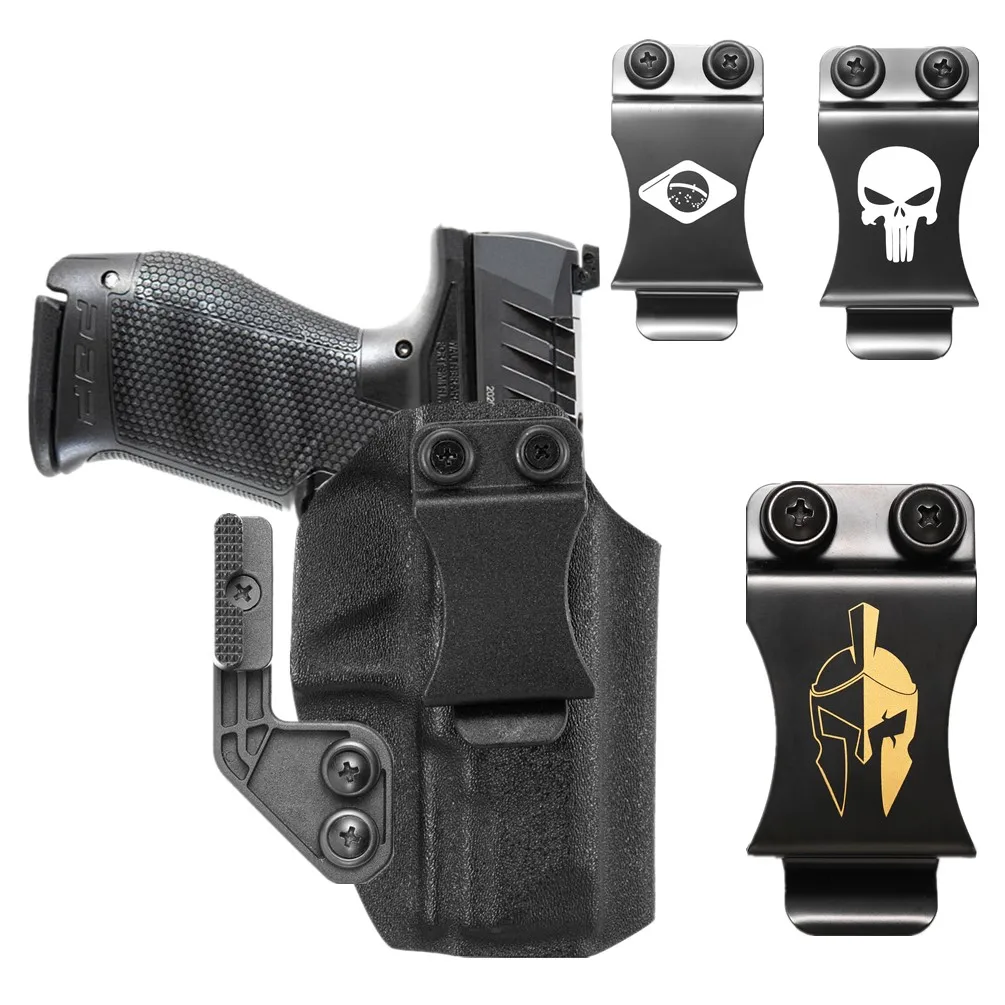 Kydex interno girovita IWB fondina per Walther PDP Compact 4 "9mm .40 tattico cintura pantalone nascosto porta occultamento pistola caso