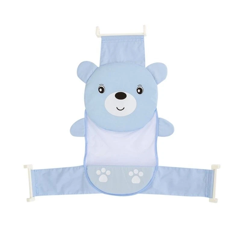 Secure Baby Bath Mat Bathtub Net Pocket with Three Designing , Adjustable and Convenient Newborns Shower Cushion