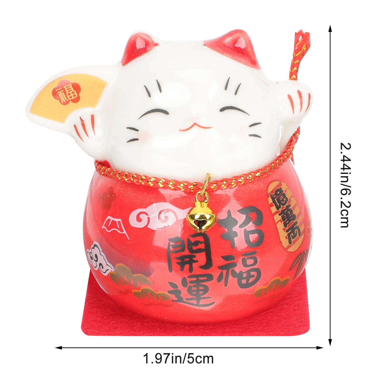 

Ornament Black Decor Decorations Plush Fortune Figurine Auspicious Wealth Statue Ceramic Model Home Car Kitten Child