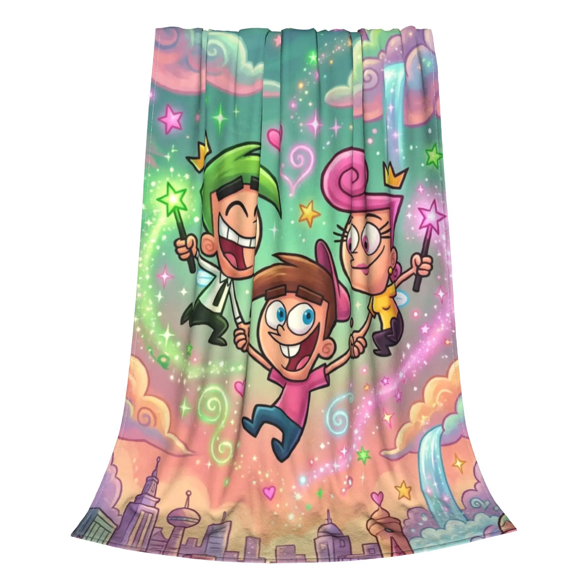 Fairly OddParents Fairly OddParents Blanket Spring Autumn Multifunction Lightweight Throw Blankets For bed  Plush Thin Quilt