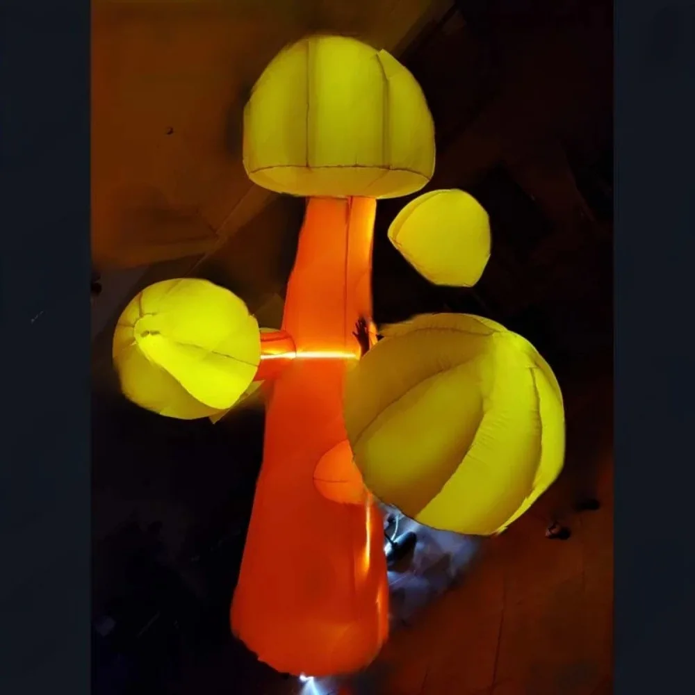 Arbre à champignons gonflable géant avec lumières Led, éclairage gonflable décoratif de parc, plantes à champignons, décor de scène de fête musicale