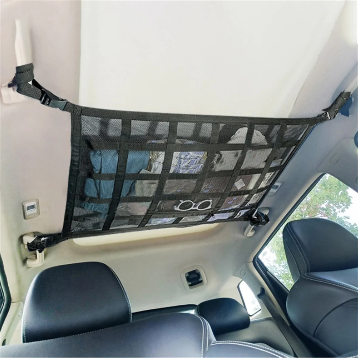 Car Strong Net Bag Load-Bearing Mesh Car Roof Storage Capacity Car Ceiling Auto Accessories Roof Storage Net Pocket B