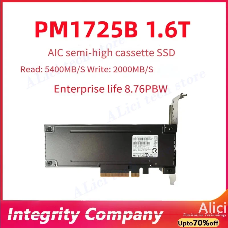 

Для Samsung PM1725B PM1735 1,6T/3,2T AIC подключаемый SSD Enterprise твердотельный накопитель карта 3DWPD