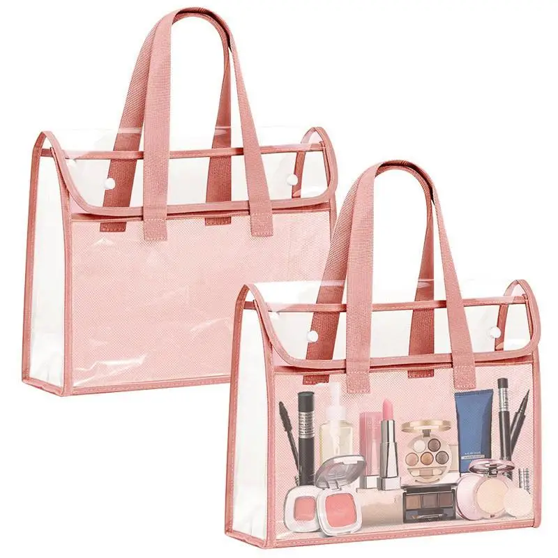 @*Waterproof PVC Large File Bag Multi Functional Heavy Duty Document Pouch for Business Trip Office File Storage