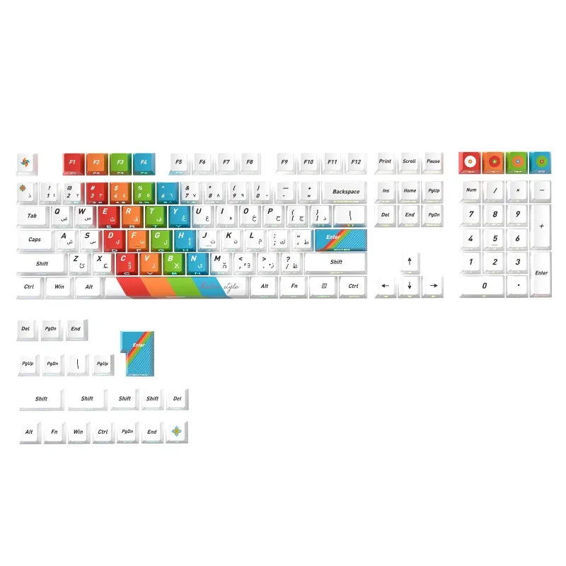 Text root mechanical magnetic axis keyboard keycap side engraving thermal sublimation