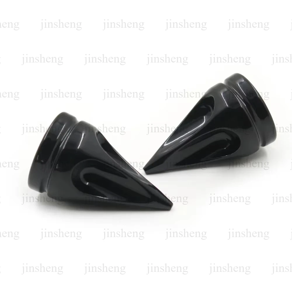 For Universal Honda Kawasaki Suzuki Bike Black CNC Billet Ben Hur Spike Bar Ends Motorcycle Parts.