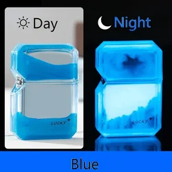 New Creative Luminous Quicksand Lighter Genuine Kerosene Butane Lighter Explosive Waterproof Lighter Gift Trend