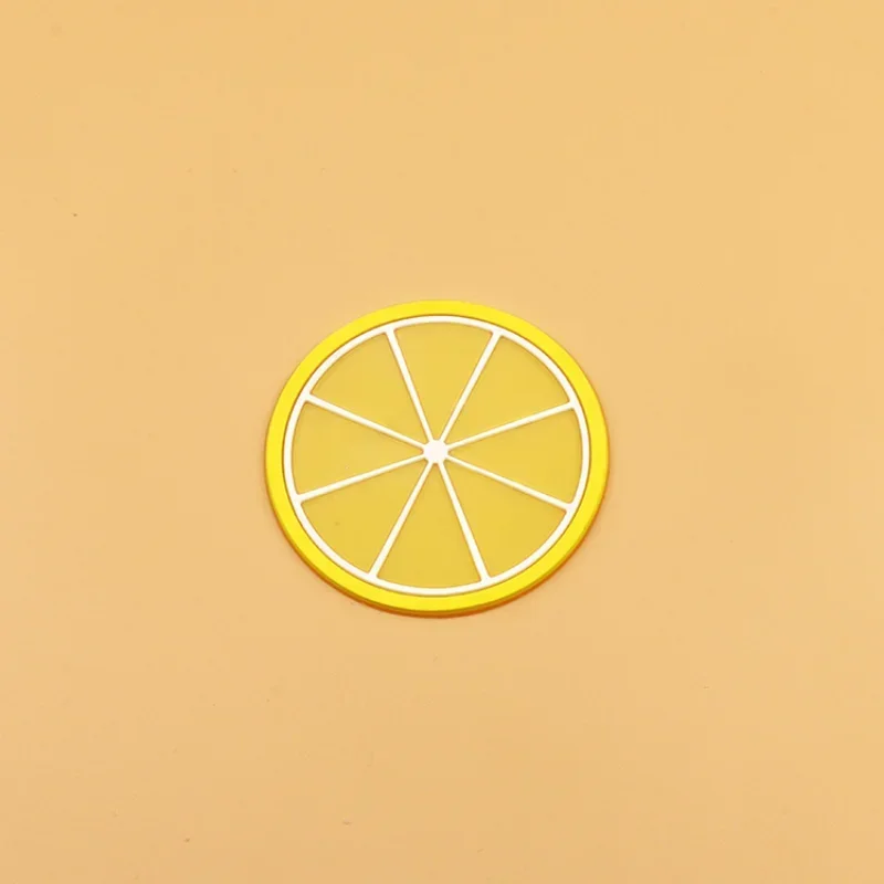 Lemon Orange Watermelon Coaster Fruit Shape Silicone Cup Pad Slip Insulation Pad Table Decoration Cup Mat Pad