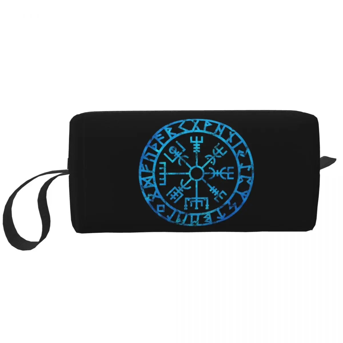 Vegvisir Icelandic Futhark Runes Compass Norse Mythology Viking Pencil Case Pen Box Pencil Bag Stationery Supplies Cosmetic Bag