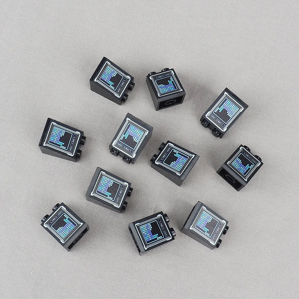 MOC 10 قطعة مطبوعة 3678 لعبة الشاشة نمط اللبنات 3678pb روسيا الوقت ديكورات منزلية الطوب الجسيمات لعبة الأطفال هدية #2