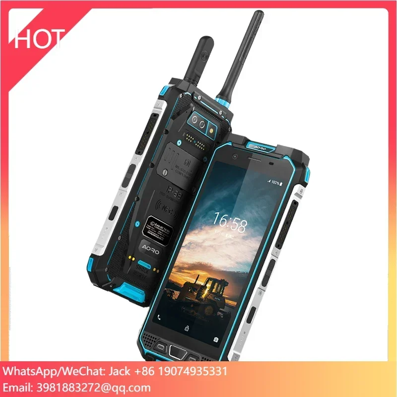 AORO M5 디지털 아날로그 4G DMR 라디오 내재적 안전 존 1 디비전 21 Ex IECEx 방폭 무전기 견고한 전화기