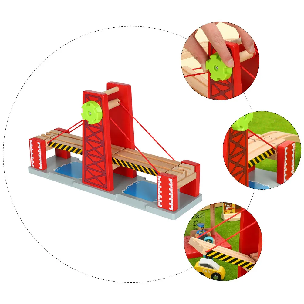 Lift Suspension Bridge Toys Train Track Compatible Accessory Plastic