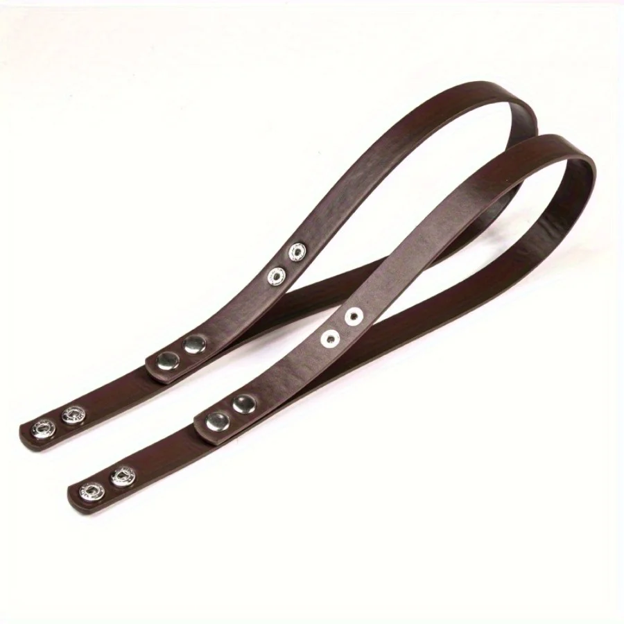 1 para pasków na ramię ze skóry PU, długość całkowita 68 cm — odpowiednie do samodzielnego wykonania torebek tkanych lub jako zamiennik starych pasków na ramię.