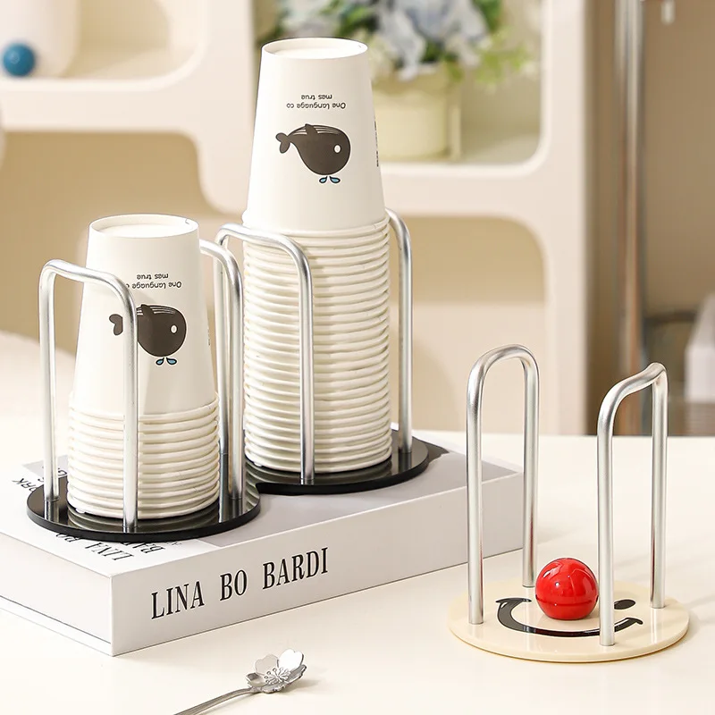 Kreative Einweg Pappbecher halter Wasser Tee tassen Spender Rack Cup Display Stand Home Desktop dekorative Tasse Regal