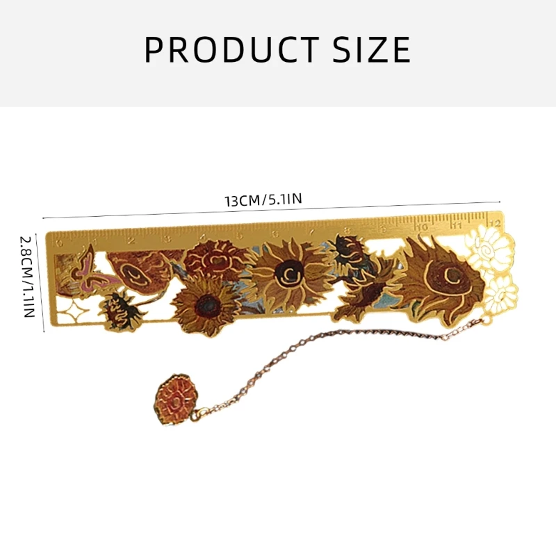 체인 중공 금속 북마크 책 책을위한 우아한 꽃 북마크 책을위한 책을위한 책자 페이지 홀더 K1KF