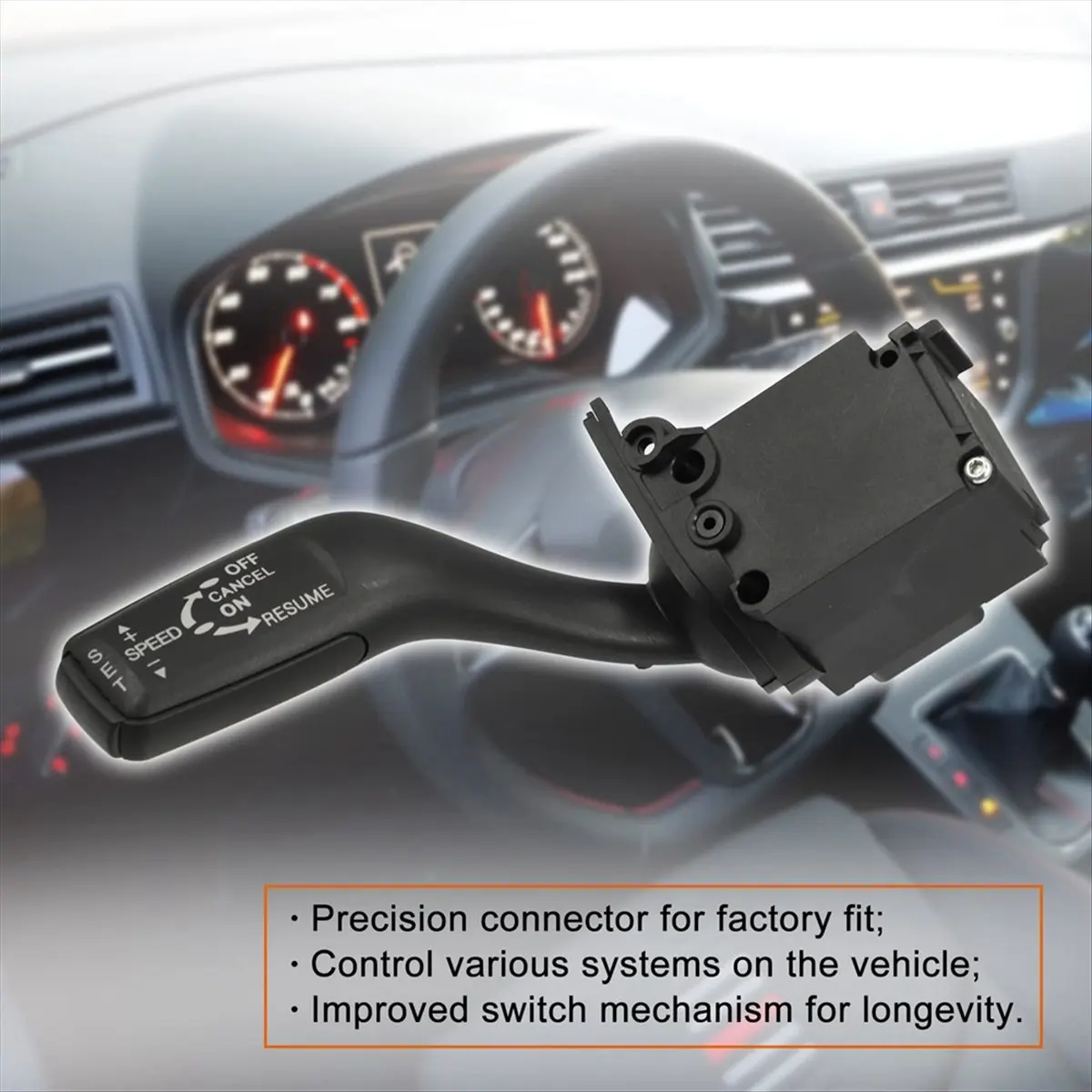 #12O Turn signal switch,Cruise Control Switch for Audi A4 B6 B7 2000-2009 8E0953521D MSW003 (Black) 6