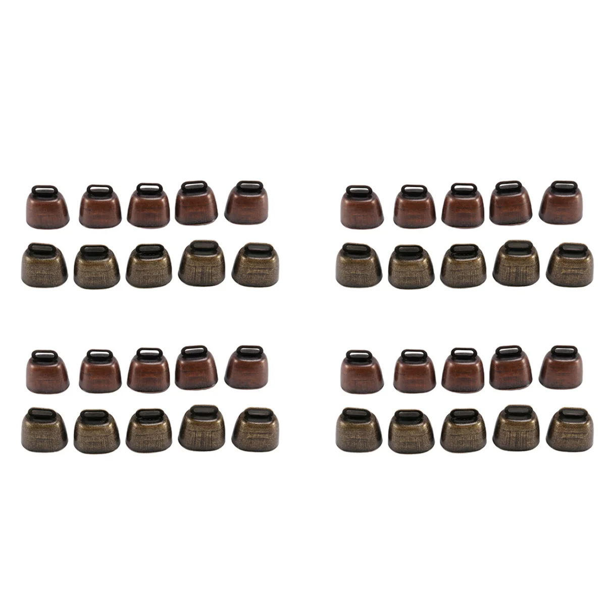 40PCS Cow Horse Sheep Grazing Small Brass Bells,Cowbell Retro Bell for Horse Sheep Grazing Copper,Cow Bells Noise Maker-ABJQ