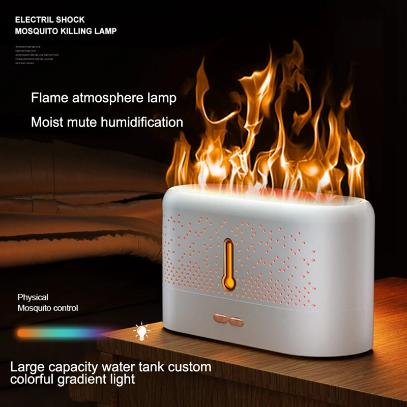 مصباح لهب مرطب هواء مع فلتر مجاني ، ناشر رائحة الزيوت العطرية ، ناشر علاج بالروائح العطرية بالموجات فوق الصوتية للمنزل