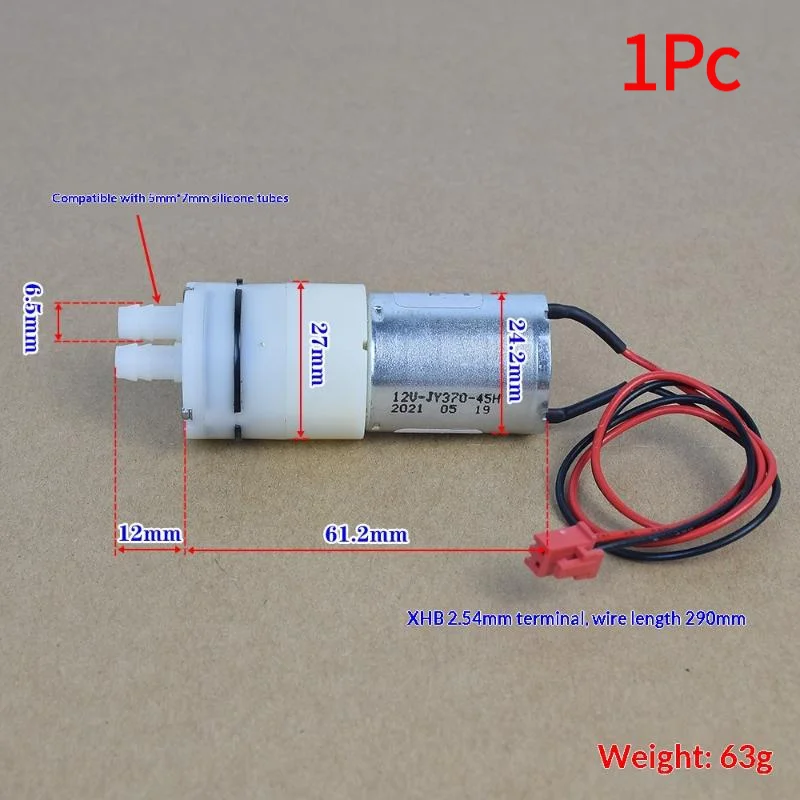 1Pc Self-Priming Suction 370 Mini Diaphragm Water Pump 12V For DIY Dispenser Tea Table Garden Watering Small Pump