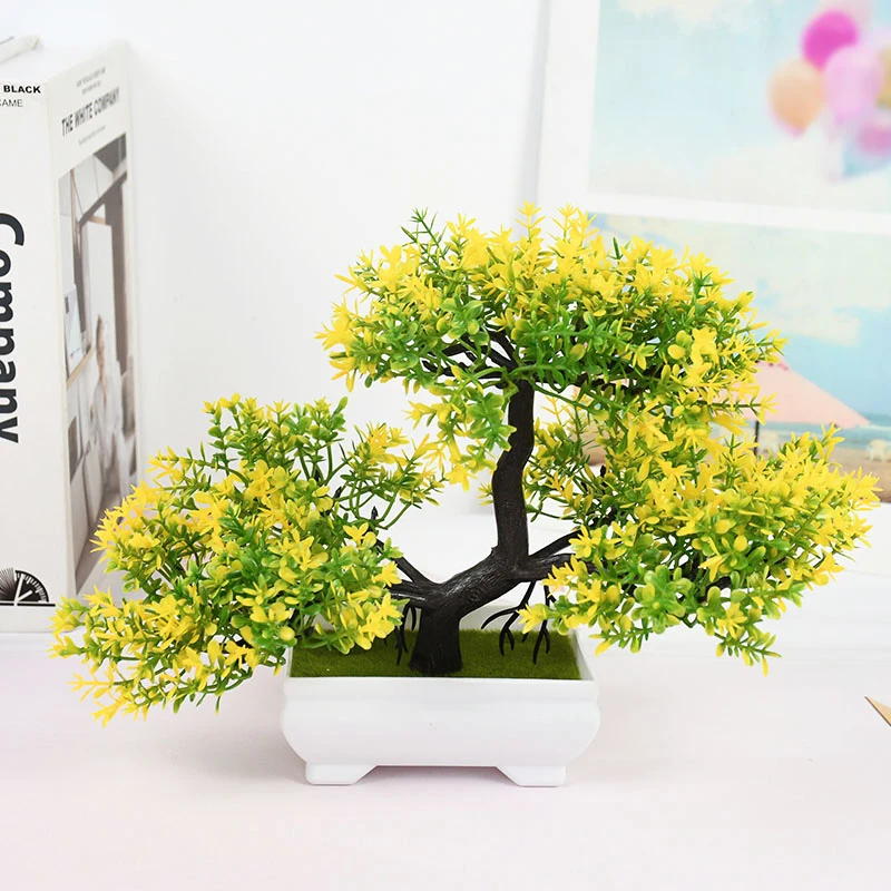 Artificial Mini Bonsai Potted Small Tree Fake Plant Ornament