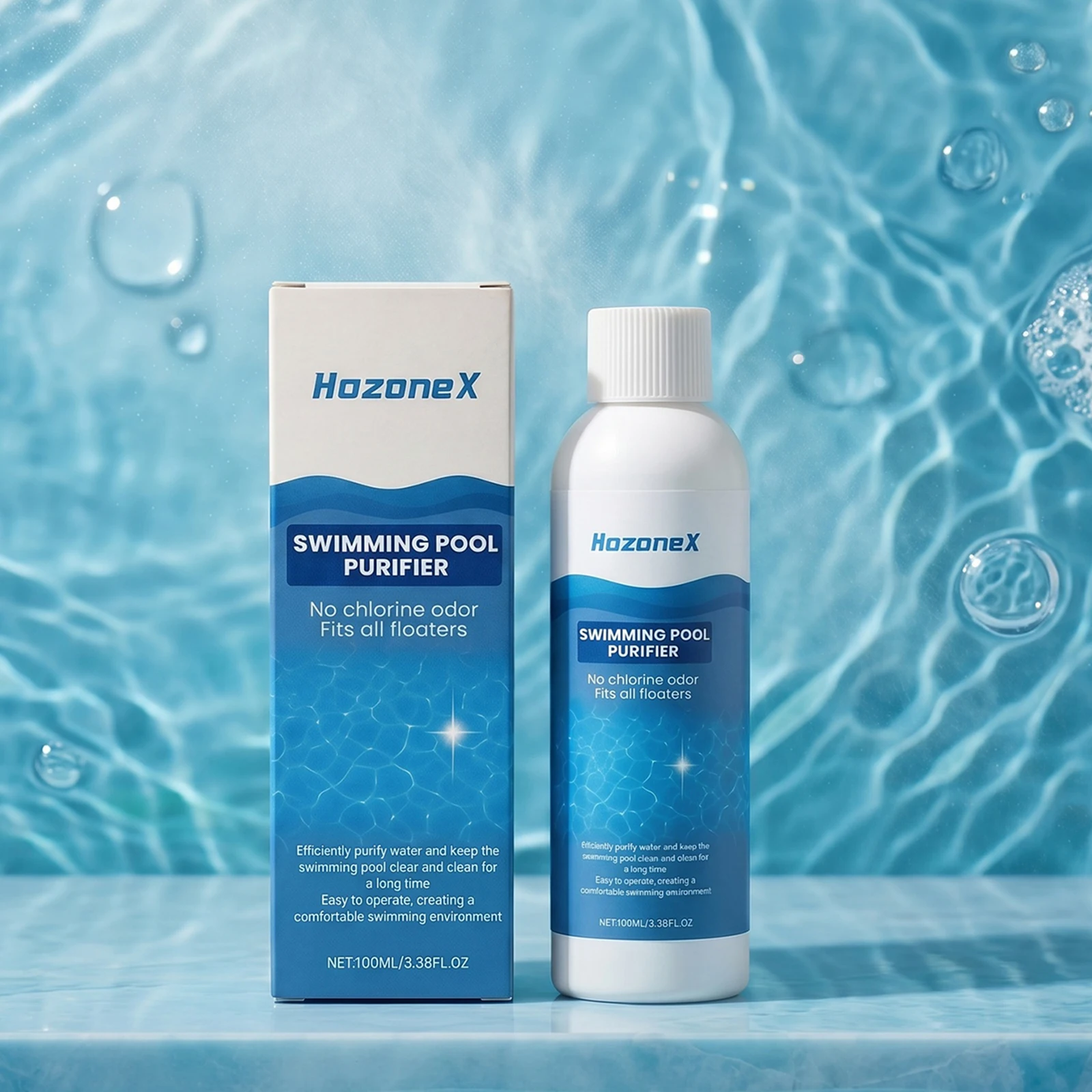 Swimming Pool Purifier Keeps Crystal Clear & Removes Cloudiness Pool Water Purifier Liquid for All Above-Ground Inground Pools
