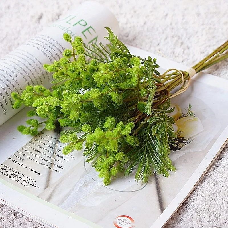 14.96 インチ人工アカシアミモザ造花家の装飾用 INS 北欧スタイルの花束