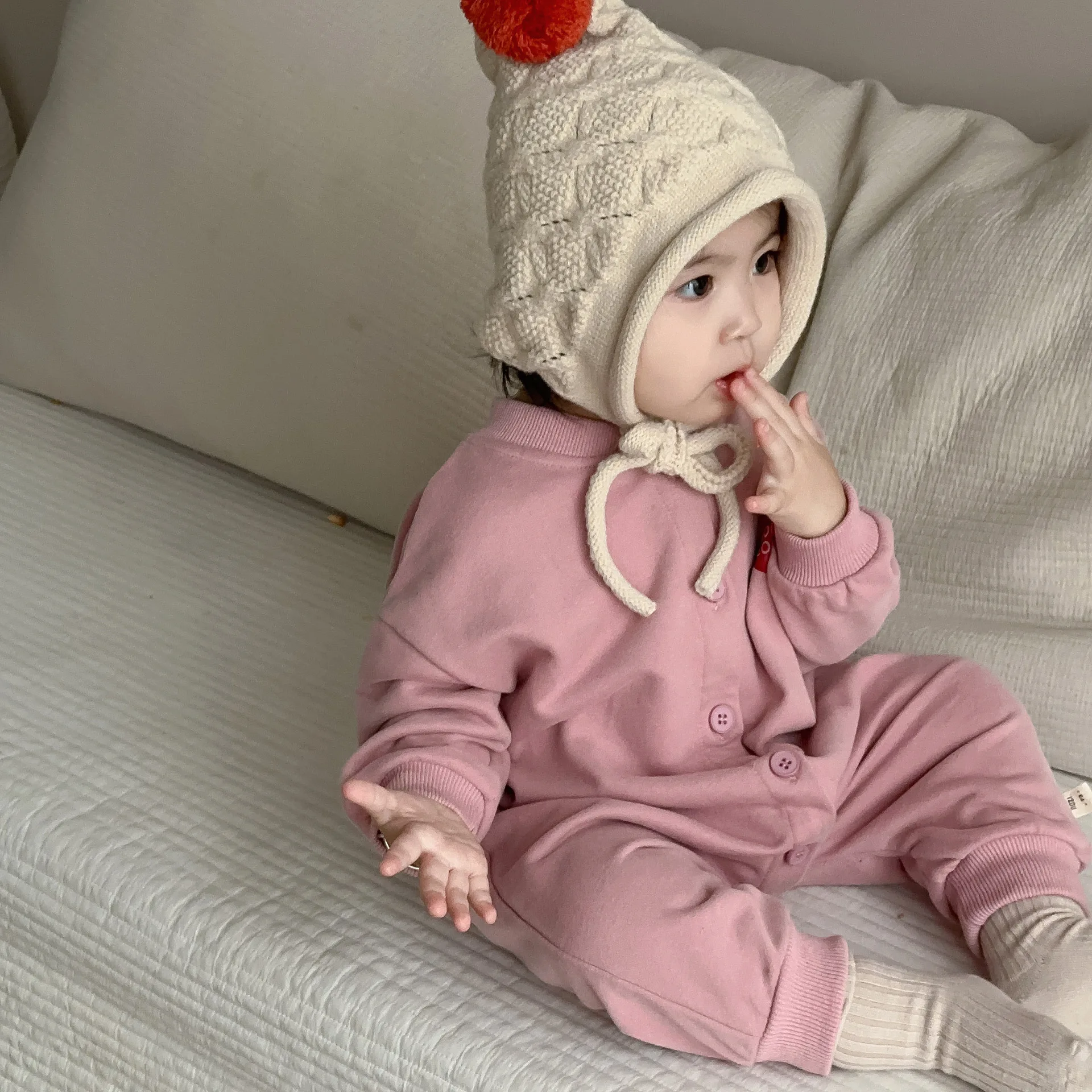 0-24Months Autumn New Baby Long Sleeve Romper Boy Girl Newborn Fashion Heart Print Jumpsuit Cotton Infant Letter Casual Onesie