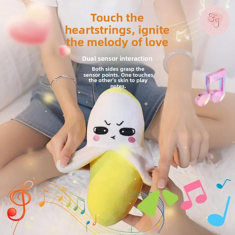 

Интерактивная плюшевая игрушка-пианино Bananas Beat с датчиком движения, поющая кукла для младенцев, веселая игра, бренд ABEYINUOR Love Bear