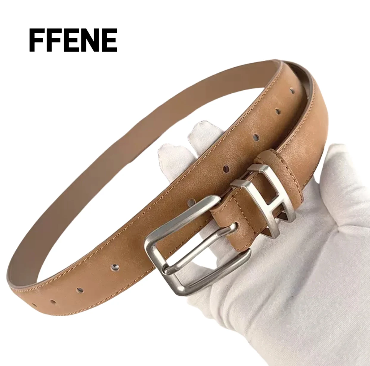 

Leather belt with suede and matte finish, luxurious and high-end, made of cowhide, retro style, suitable for wearing belt