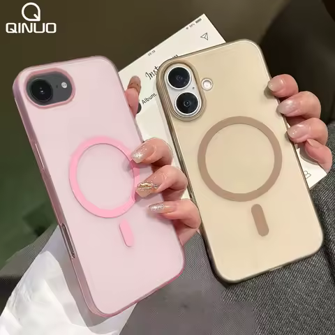Ultra Thin Smooth Frosted For Magsafe Case For iPhone 16 16E 15 14 Plus 13 12 11 Pro Max X XS XR 7 8 SE4 Magnetic Plastic Cover