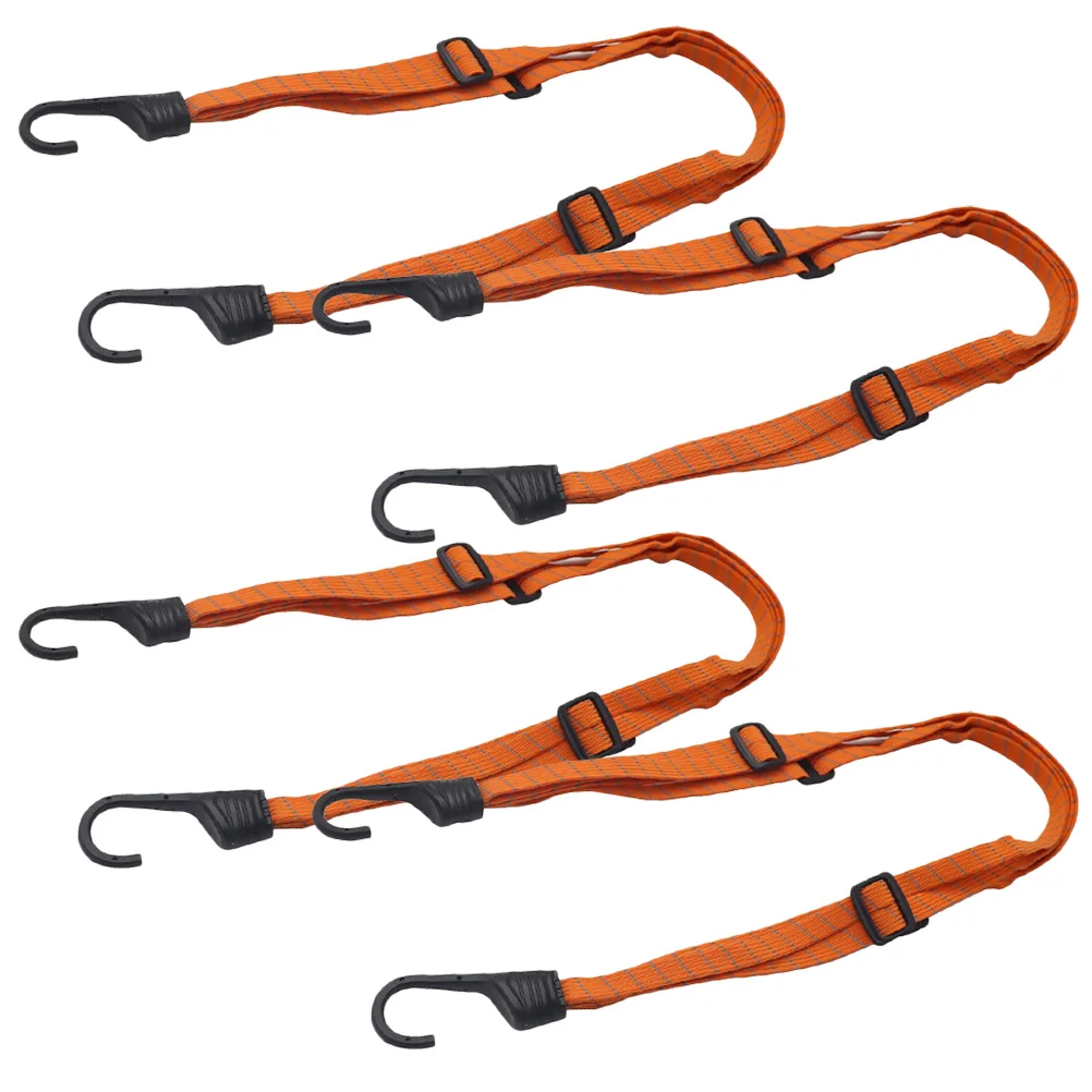 

4Pcs Motorcycle Strap Heavy-Duty Nylon Cord Adjustable Cargo Bike Luggage Securing Strap Fastening Rope Cargo Straps