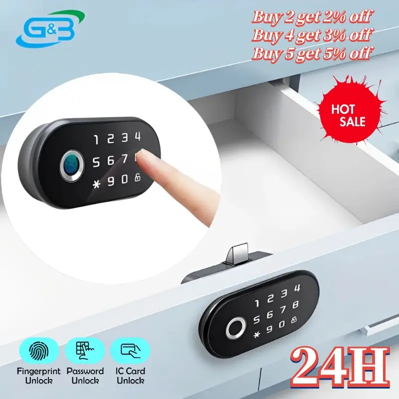 Biometric Lock for Drawers or Cabinets Fingerprint Lock Safety Fingerprint Lock and Security-protection for Home