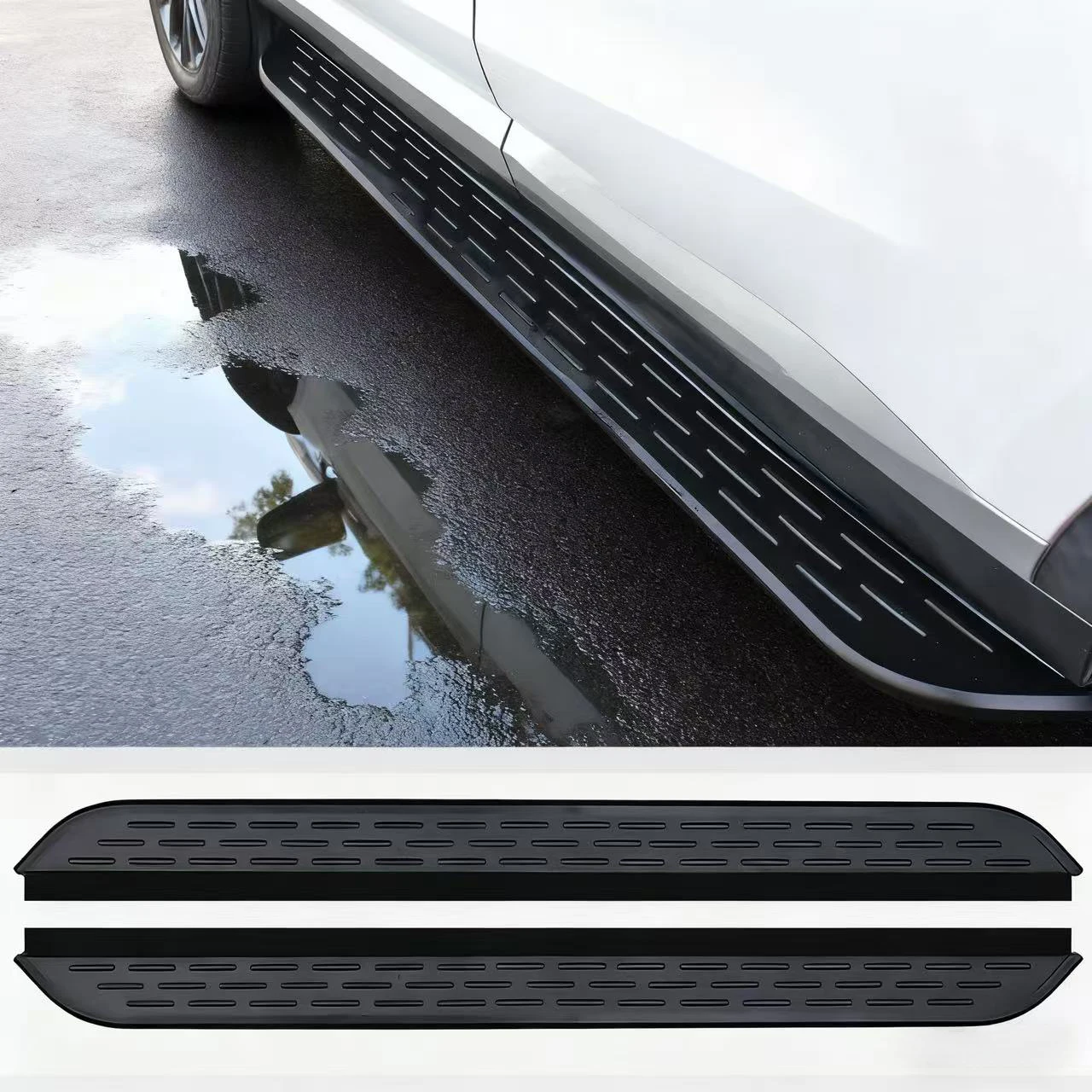 2 шт. подходят для Nissan X-Trail Rogue T33 2021-2025, подножки, боковые ступеньки, Nerf Bar, алюминий (с кронштейнами), черный CKL