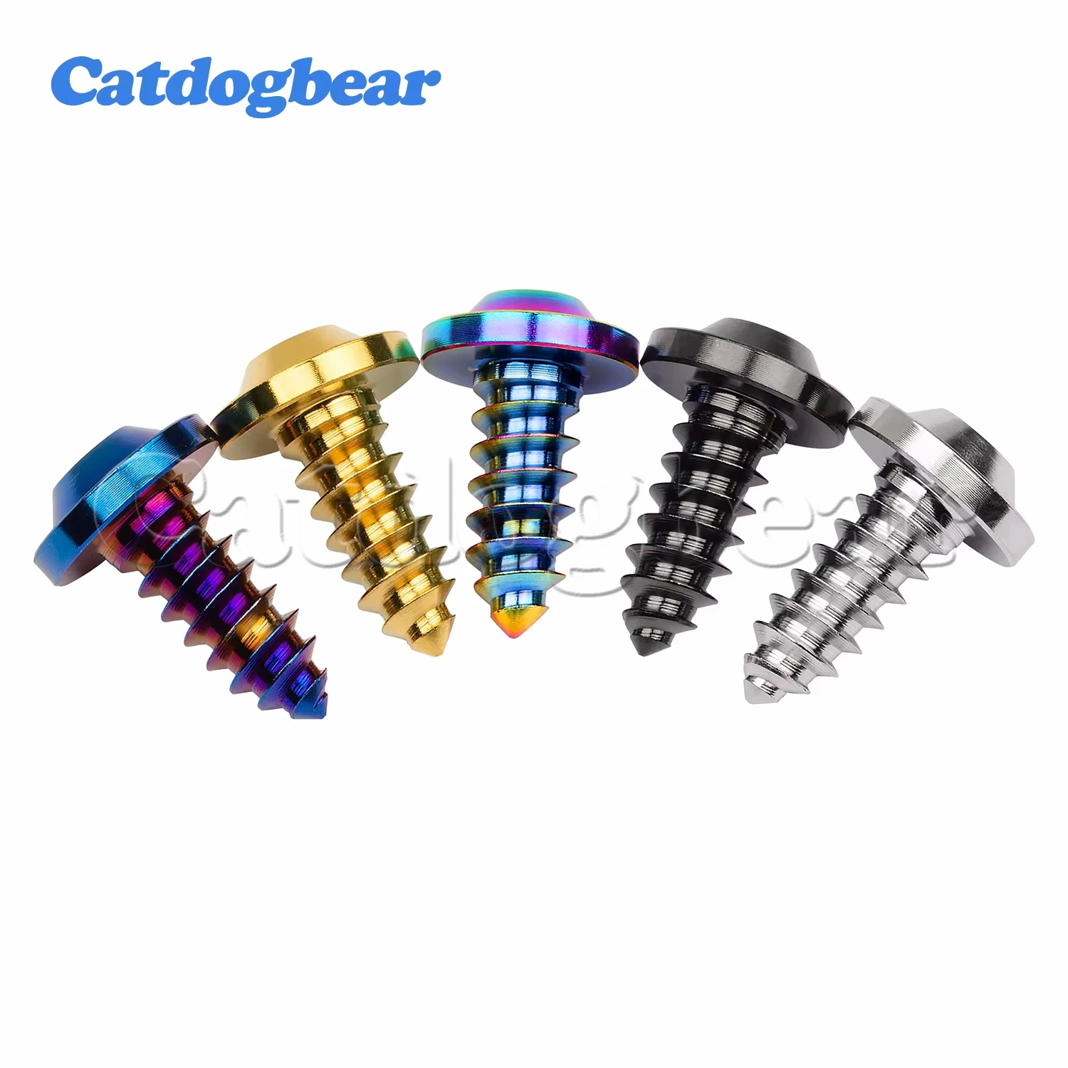 Catdogbear Titanium Ti 4PCS M4X15 20 M5x15 17  20mm M6X15mm Self Tapping Button Torx Head Screw for Motor Bike  Car