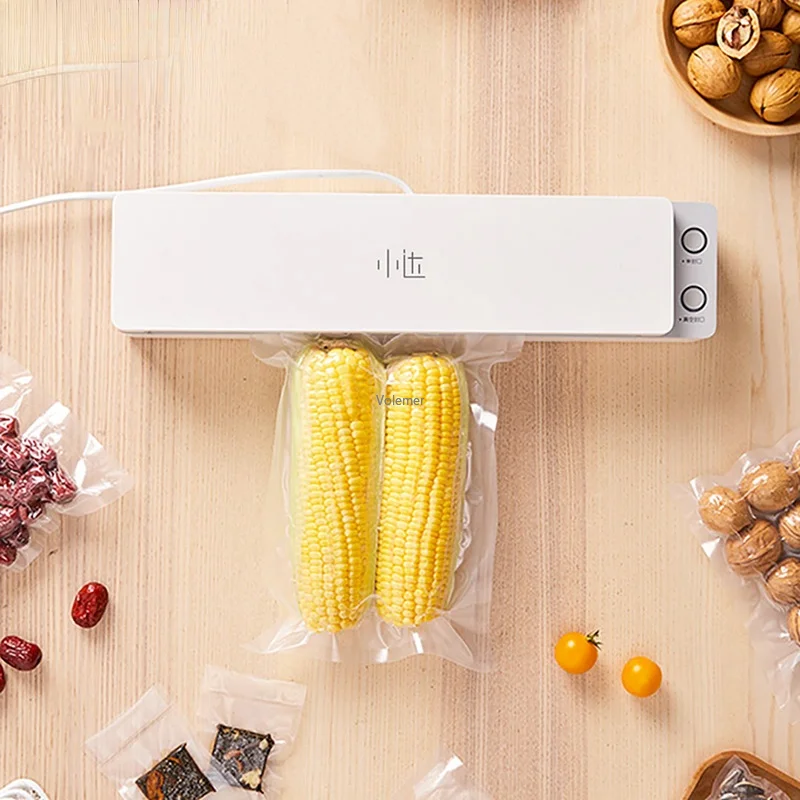 Xiaomi Youpin Xiaoda – Machine de scellage sous vide automatique 220V, Machine d'emballage sous-vide domestique pour aliments, stockage des aliments
