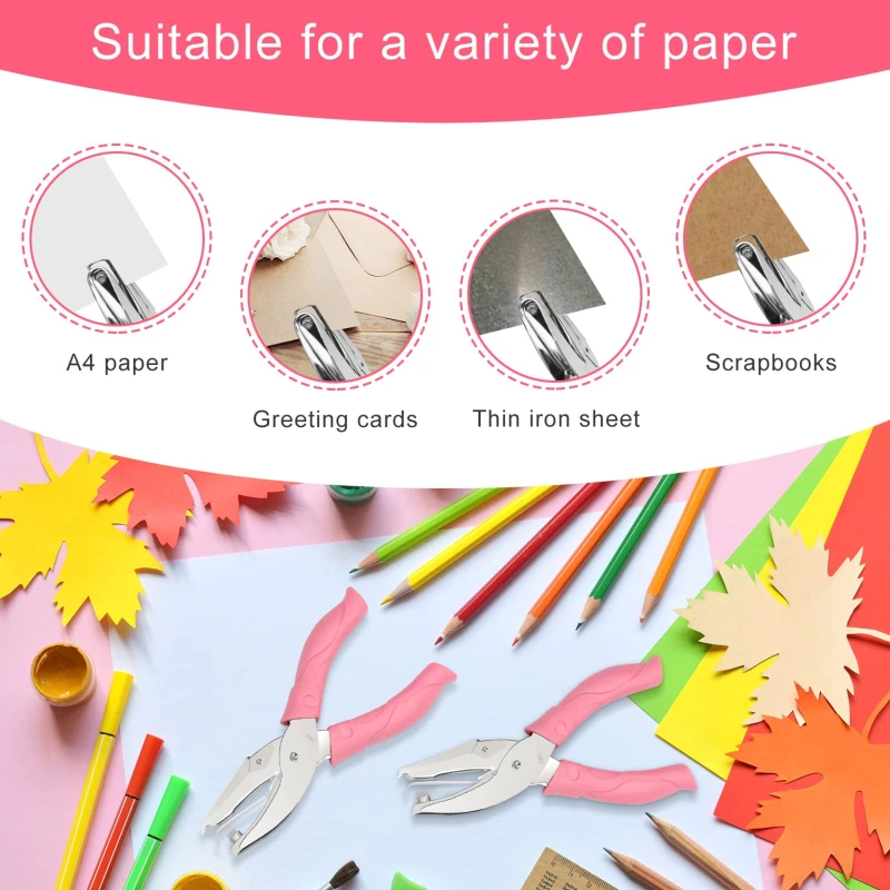 Niedlicher Einzellochstanzer für Scrapbooking, Papier, Kleidung, Stern-, Herz- und Kreisformen, DIY-Bastelzubehör, Locher, Perforator – Detail 4