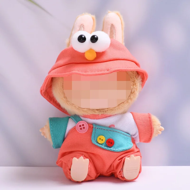 

Clothes for Labubu Doll, Cute Hat & Outfit Set for Labubu 17cm Dolls, Adorable Dress-Up Accessories for Labubu Doll (Pink Pig)