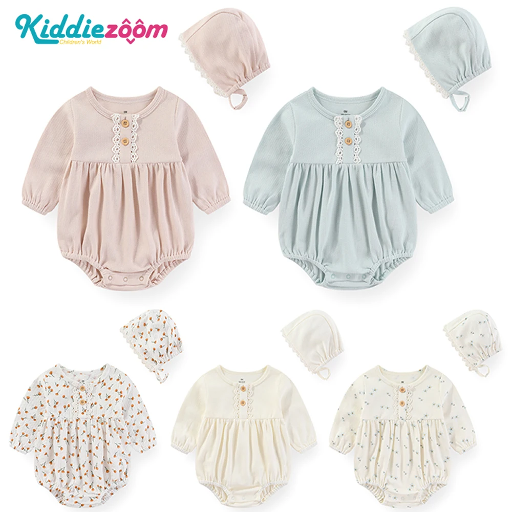 

Sweet Cute Long Sleeve Baby Girls Bodysuit +Headband 6-24Months Cute Newborn Girl Clothes Sets