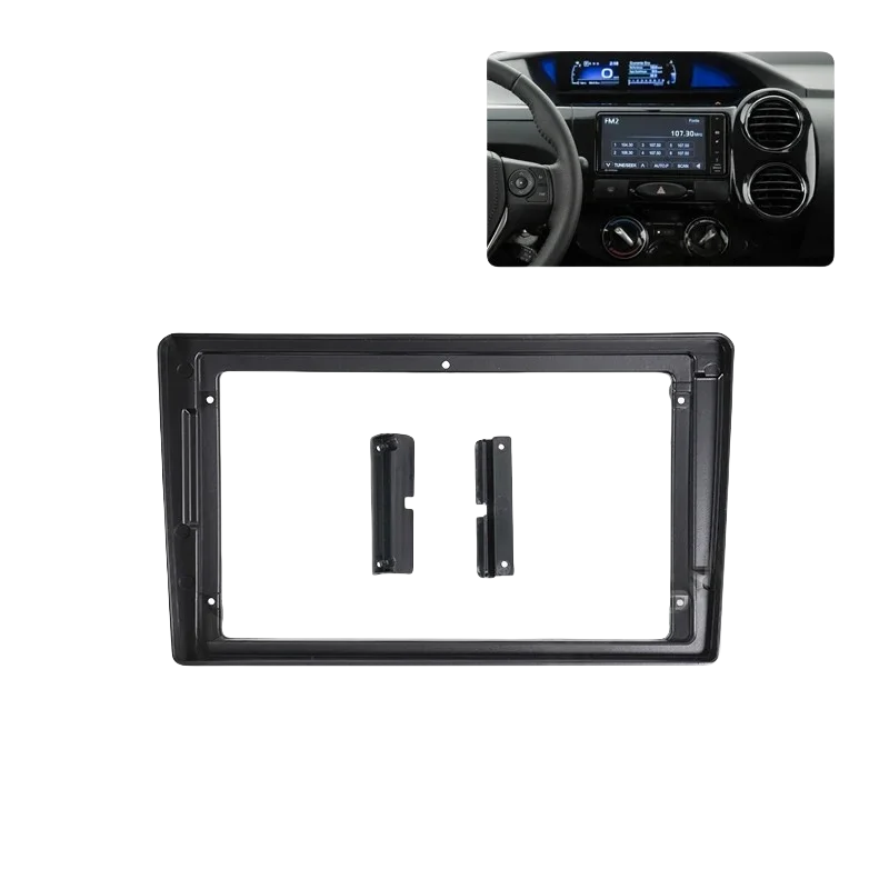Para TOYOTA ETIOS 2014-2018 Marco de fascias de Radio de coche reproductor MP5 Android Panel carcasa estéreo cubierta de tablero Cable de arnés de cableado