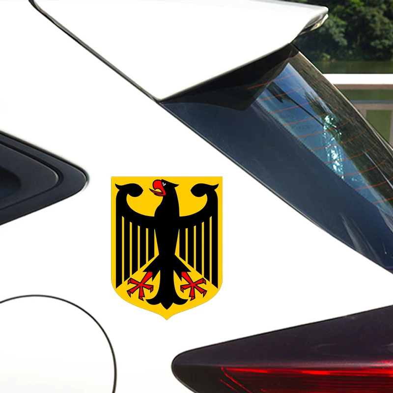ملصق شعار ألمانيا ، ملصق فينيل للكمبيوتر المحمول ، سيارة ، كتاب ، زجاجة ماء ، خوذة ، # jt34