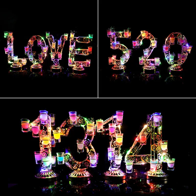 

Светящаяся пуля из кованого железа, подставка для вина, тема дня рождения, атмосфера, подстаканник для коктейля, бар KTV, обязательный светящийся подстаканник