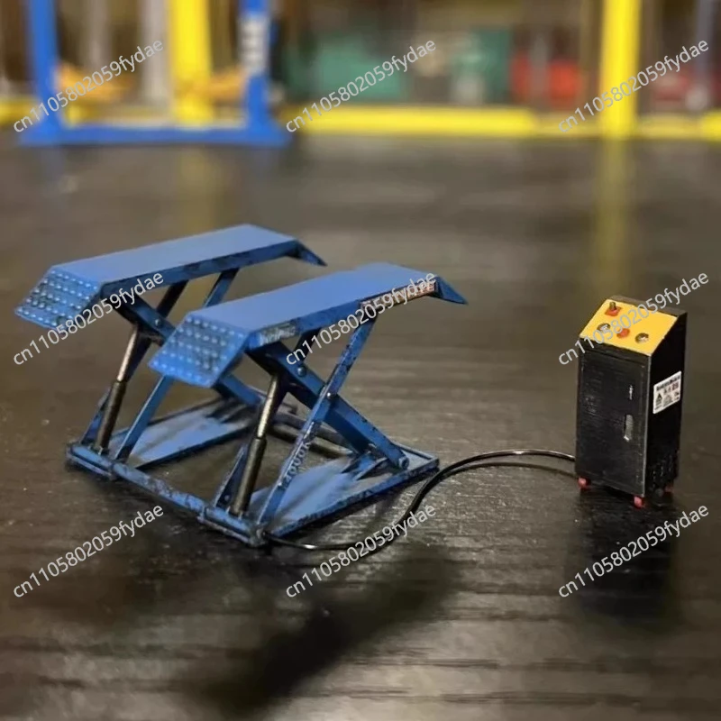 

EZ 1/64 Scale Scissor Lift Model Miniature Scissor Lift Display Piece for Micro-Scale Scenes